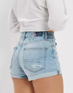 AE Stretch Curvy Denim Mom Shorts -TrendAura Store 0337 7378 915 ob