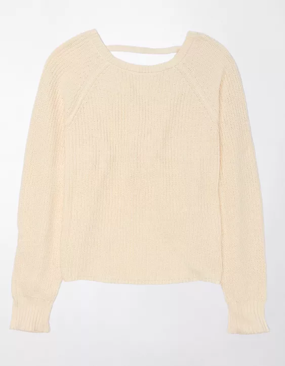 AE Long-Sleeve Twist-Back Sweater 3 AE Long-Sleeve Twist-Back Sweater - Image 3