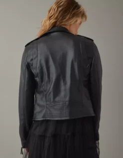 AE Vegan Leather Motorcycle Jacket 5 AE Vegan Leather Motorcycle Jacket -TrendAura Store 0383 3396 001 ob
