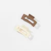 AEO Matte Rectangle Claw Clip 2-Pack
