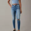 AE Luxe Ripped High V-Rise Jegging