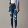 AE Next Level High-Waisted Patched Jegging