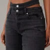 AE Stretch Super High-Waisted Baggy Straight Cut-Out Jean