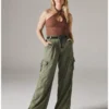 AE Dreamy Drape Stretch Super High-Waisted Cargo Baggy Wide-Leg Pant