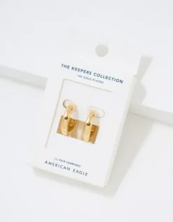 AE Keepers Collection 14K Gold Plated Tubular Hoop Earring -TrendAura Store 0484 1449 709 b