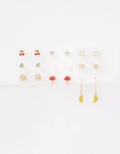 AEO Fruit Hoop + Stud Earring 18-Pack -TrendAura Store 0484 6623 709 b