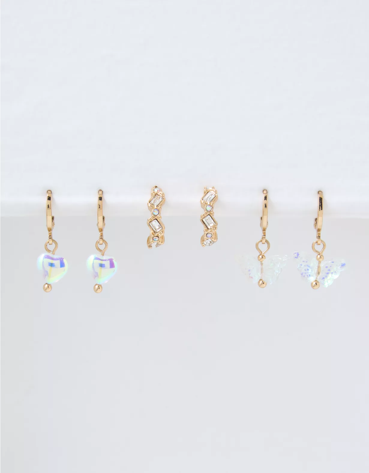 AEO Crystal Butterfly Hoop Earring 3-Pack 1 AEO Crystal Butterfly Hoop Earring 3-Pack