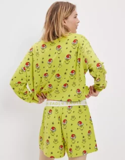 AE Grinch Fall Plush PJ Set -TrendAura Store 0575 2960 300 ob