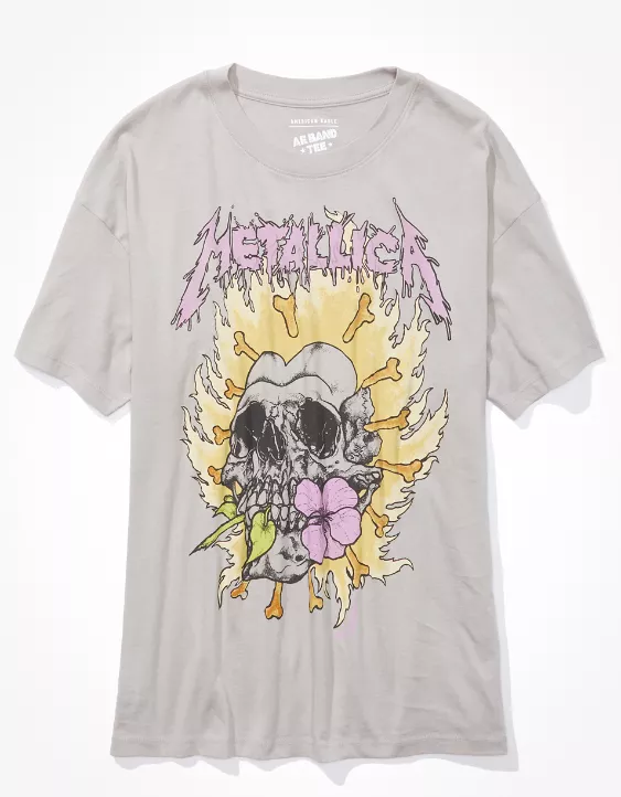 AE Oversized Metallica Graphic Tee 3 AE Oversized Metallica Graphic Tee - Image 3