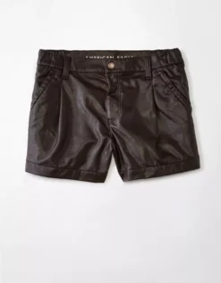 AE High-Waisted Baggy Vegan Leather Short