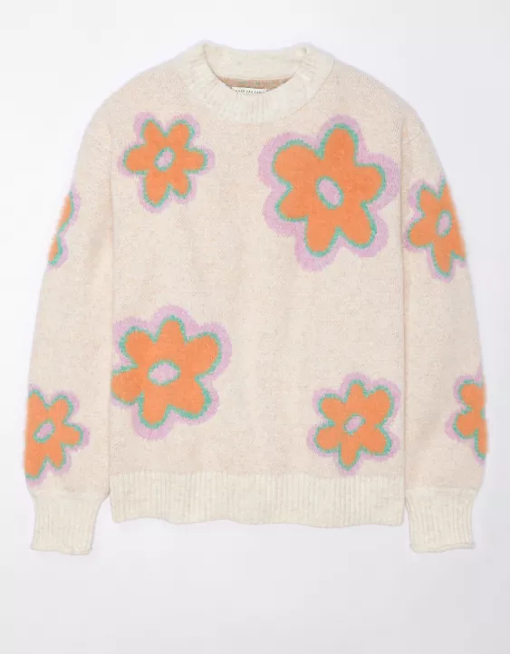 AE Floral Crew Neck Sweater 3 AE Floral Crew Neck Sweater - Image 3