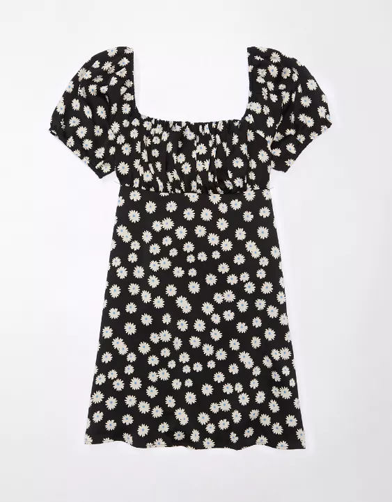 AE Puff Sleeve Babydoll Mini Dress 3 AE Puff Sleeve Babydoll Mini Dress - Image 3