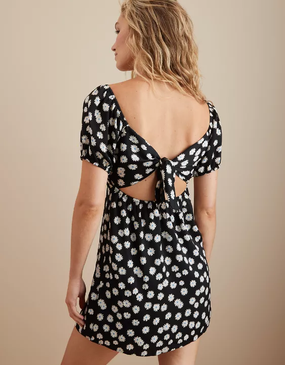 AE Puff Sleeve Babydoll Mini Dress 2 AE Puff Sleeve Babydoll Mini Dress - Image 2