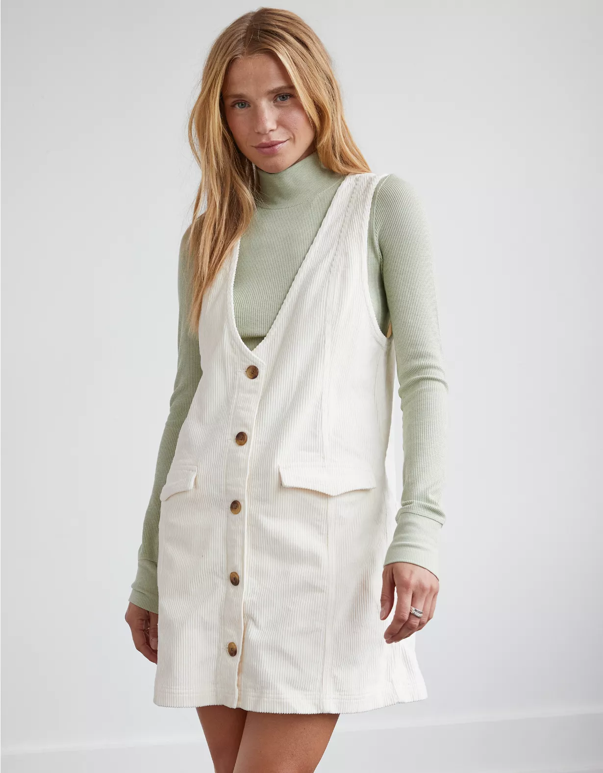 AE Corduroy Pinafore Dress