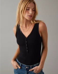 AE Sleeveless Henley Bodysuit