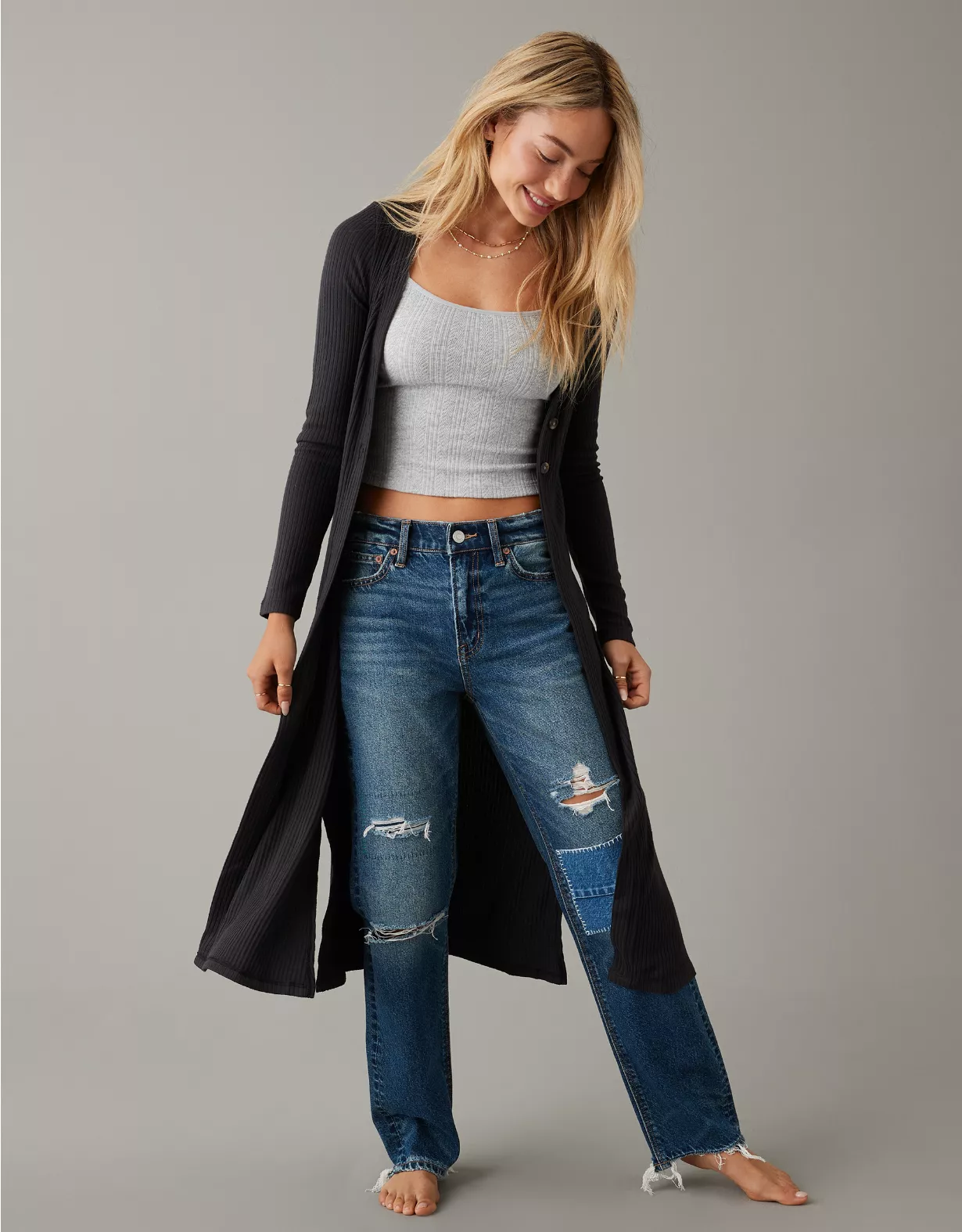 AE Plush Long-Length Cardigan 1 AE Plush Long-Length Cardigan