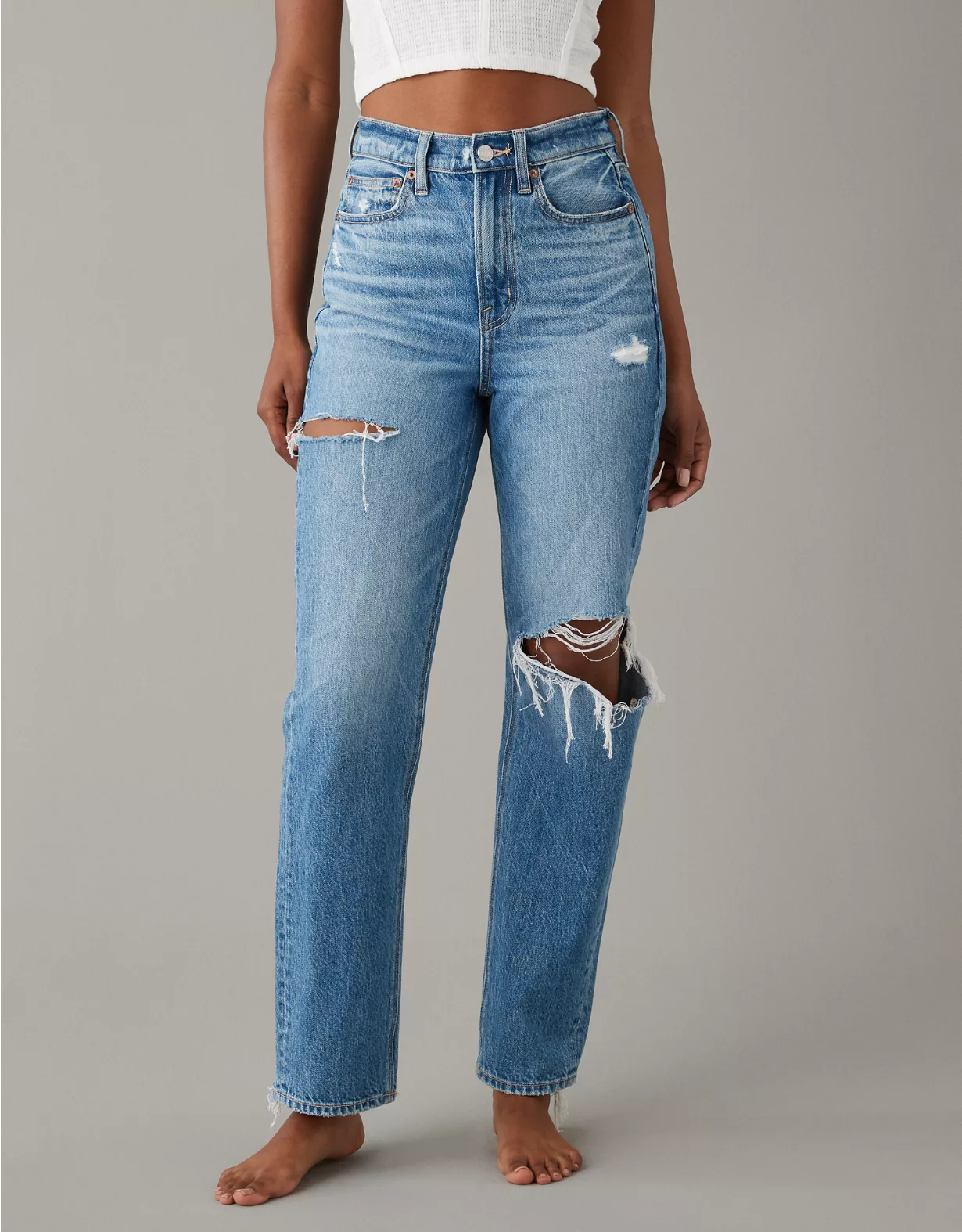 AE Ripped Highest Waist '90s Boyfriend Jean 1 AE Ripped Highest Waist '90s Boyfriend Jean