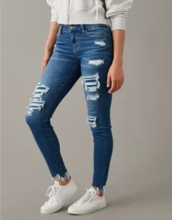 AE Next Level Curvy Patched High-Waisted Jegging