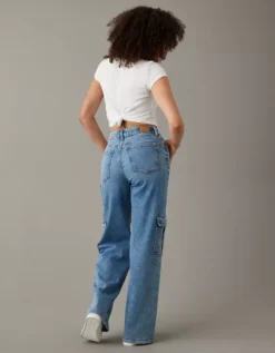 AE Curvy Super High-Waisted Baggy Wide-Leg Cargo Jean -TrendAura Store 4436 4679 893 ob