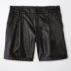 AE High-Waisted Baggy Vegan Leather Trouser Short