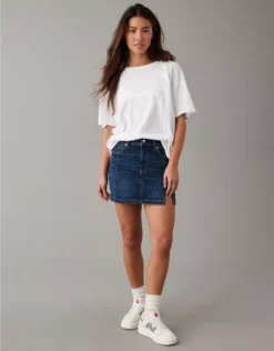 AE Next Level High-Waisted Denim Mini Skirt