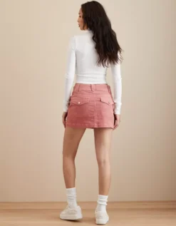 AE Super Stretch High-Waisted Corduroy Mini Skirt -TrendAura Store 9332 4736 615 ob